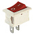 Переключатель клавишный белый/красная клавиша 2 положения 1з YL-211-04 TDM