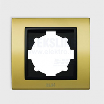 Zena Platin рамка золото/черный контур 1 постовая EL-BI ABB