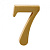 Цифра дверная АЛЛЮР "7" на клеевой основе  золото (600,20),