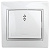 Intro Выключатель1-клав. 10А 250В Plano, белый 1-103-01 ЭРА