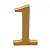 Цифра дверная АЛЛЮР "1" на клеевой основе  золото (600,20),
