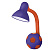 Светильник настольный  40Вт Футбольный мяч TDM-50 фиолетово-красный E27 220В/гибкая стойка TDM