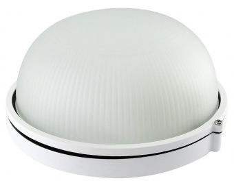 Светильник  для сауны белый  60Вт Е27 круг без решетки IP54 до +100°С НПБ1301 TDM